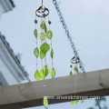 Glass Leaf Wind Chimes for Outdoor Home Decoration